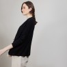 Long gilet en lin - Ballon 6810 NOIR 01 NOIR 