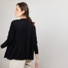 Long gilet en lin - Ballon 6810 NOIR 01 NOIR 
