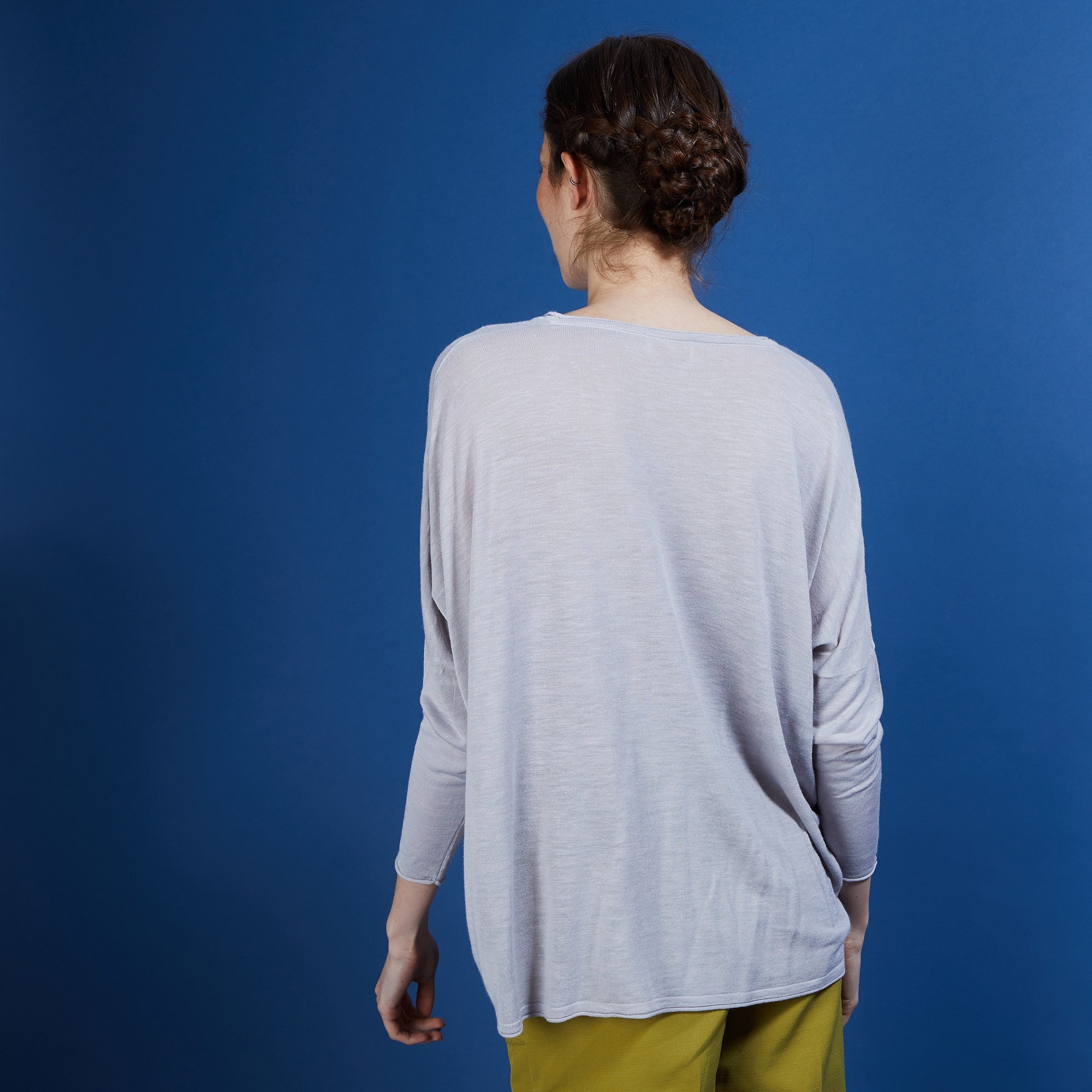 Long gilet en lin - Ballon 6811 GRIS CLAIR 11 GRIS CLAIR