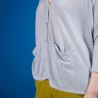 Long gilet en lin - Ballon 6811 GRIS CLAIR 11 GRIS CLAIR
