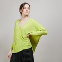 Long gilet en lin - Ballon 6852 POLLEN  90 VERT ANIS 