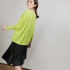 Long gilet en lin - Ballon 6852 POLLEN  90 VERT ANIS 