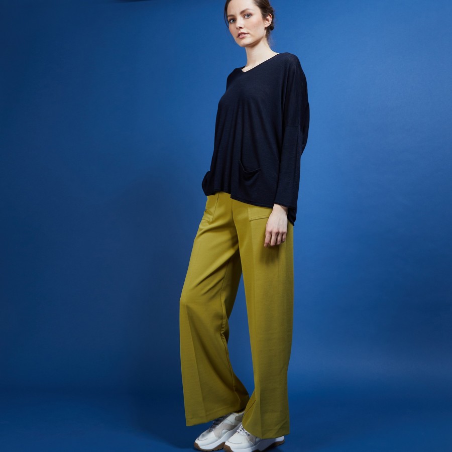 Camiseta folgada de linho com estampa slub - Balou