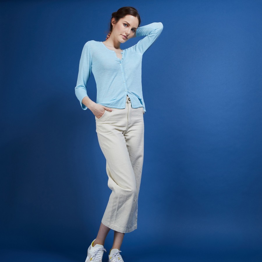 Flamed linen cardigan - Bao