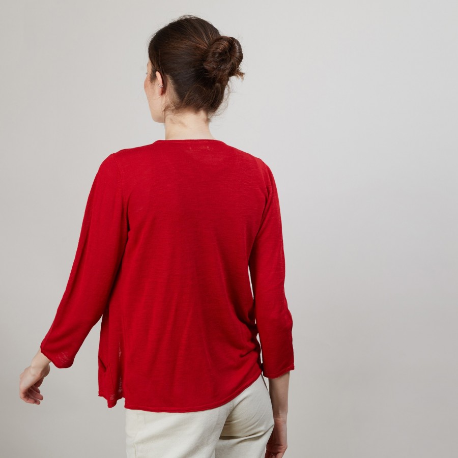 Flamed linen cardigan - Bao