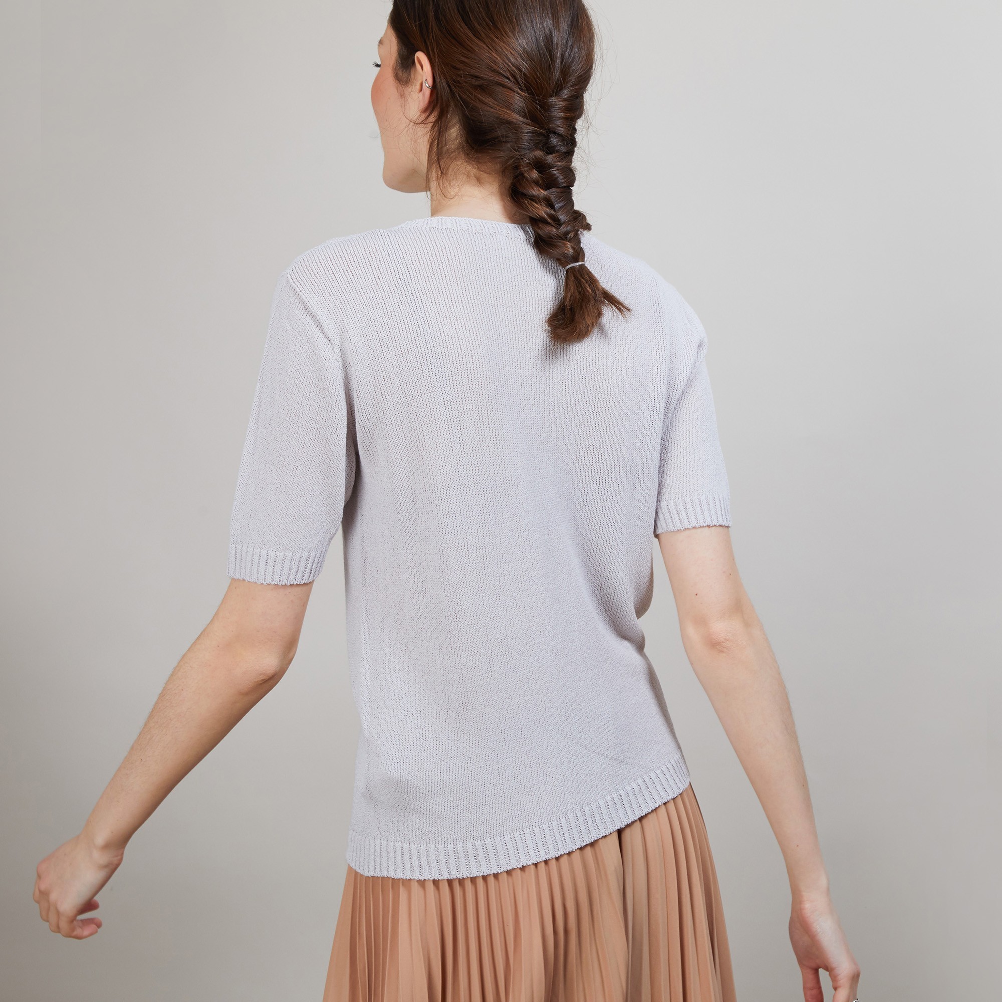 T-shirt manches coudes - Bapteme 6811 GRIS CLAIR- 81 GRIS PALE82 ECRU