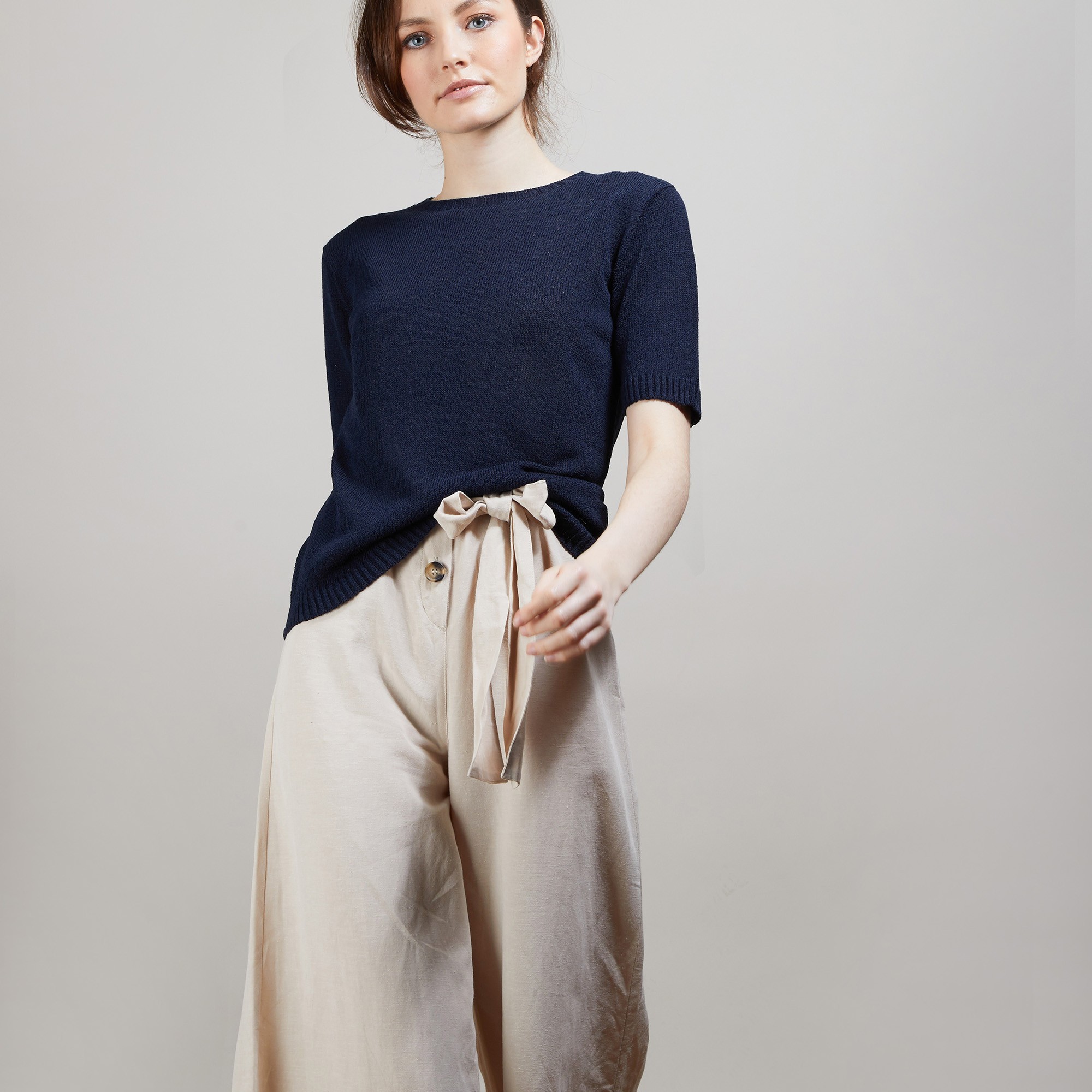 T-shirt manches coudes - Bapteme 6840 MARINE- 05  BLEU MARINE