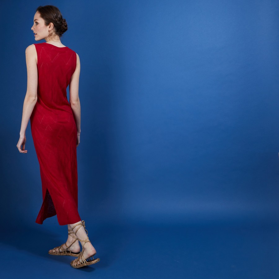 Vestido longo de linho - Come