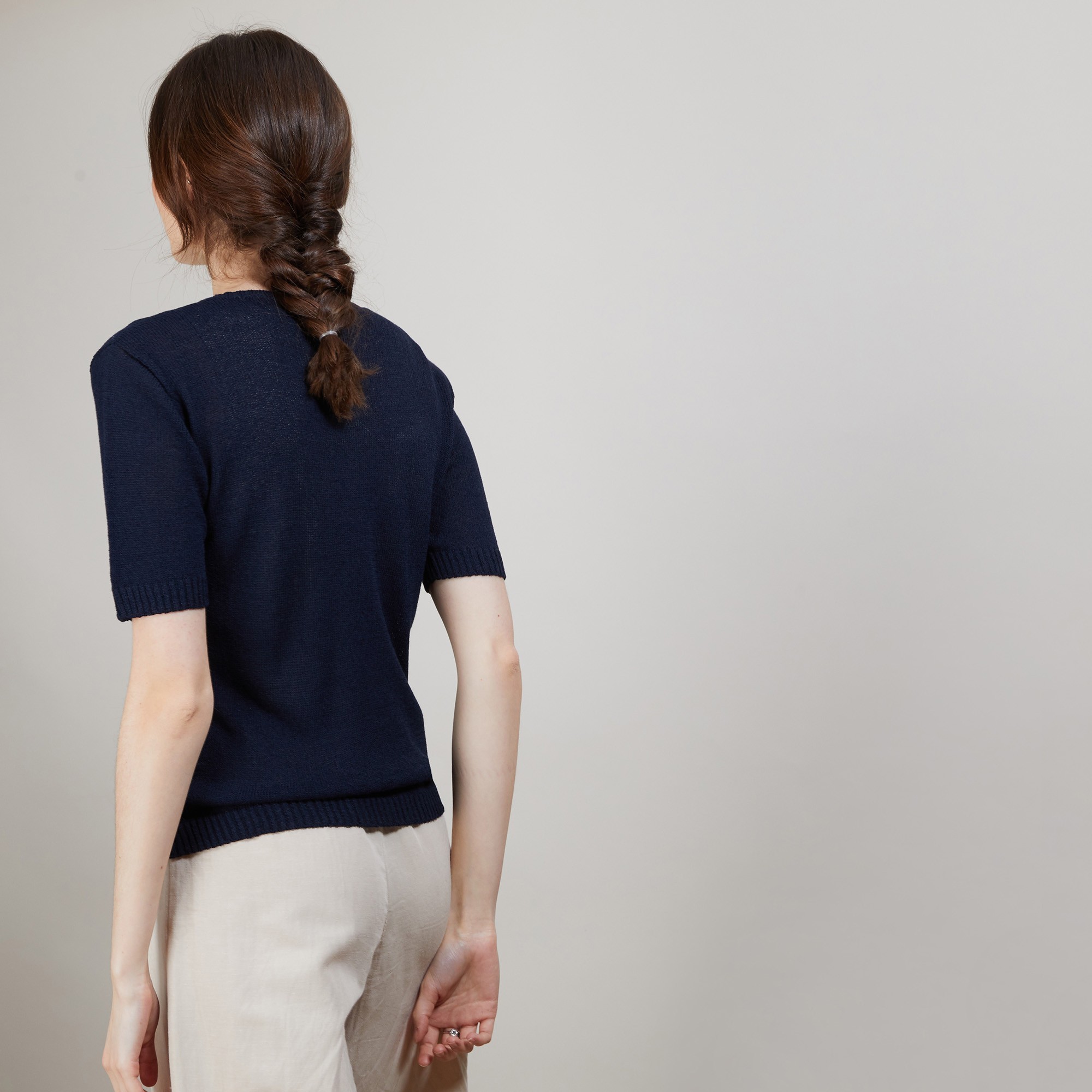 T-shirt manches coudes - Bapteme 6840 MARINE- 05  BLEU MARINE
