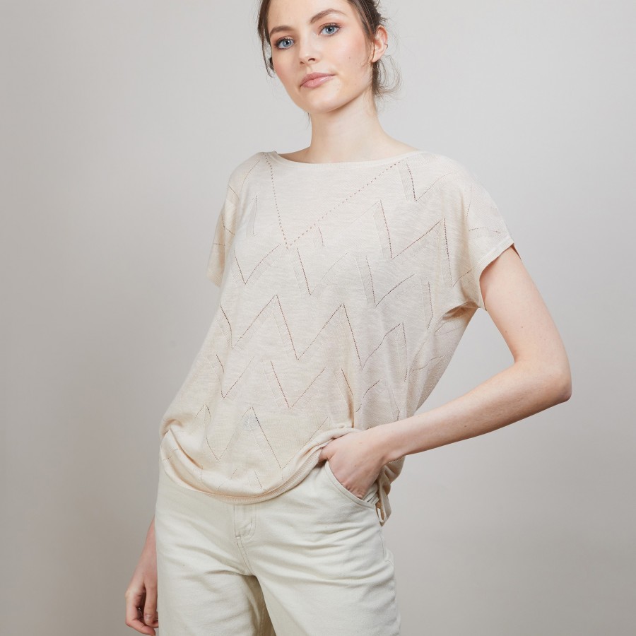 Long T-shirt en lin flammé - Colinna