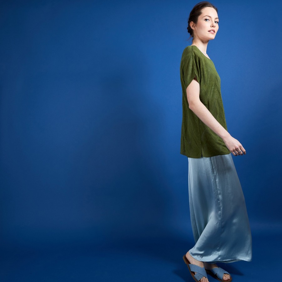 Long T-shirt en lin flammé - Colinna