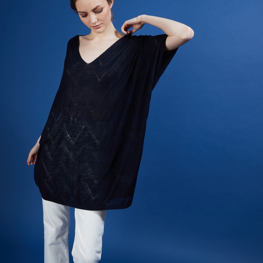 Long flamed linen tunic - Carl