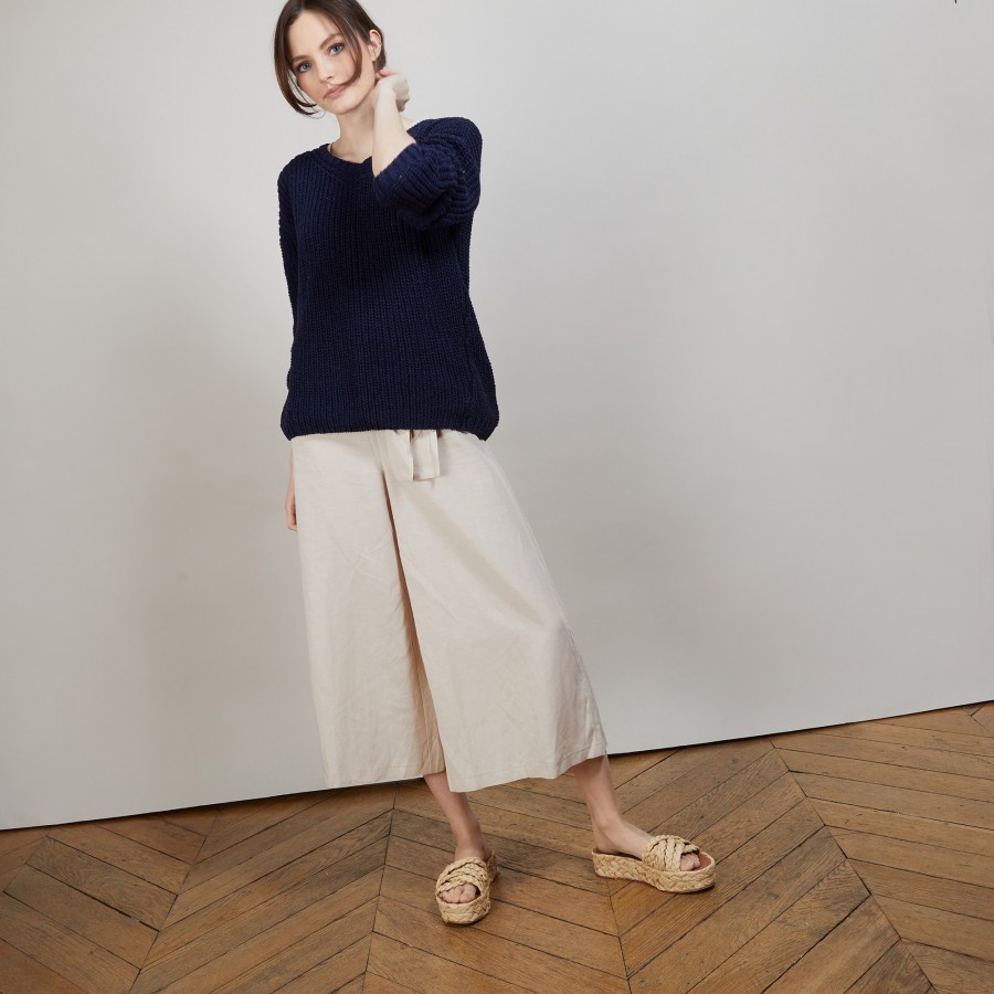 Ribbed knit V-neck sweater - Bulle