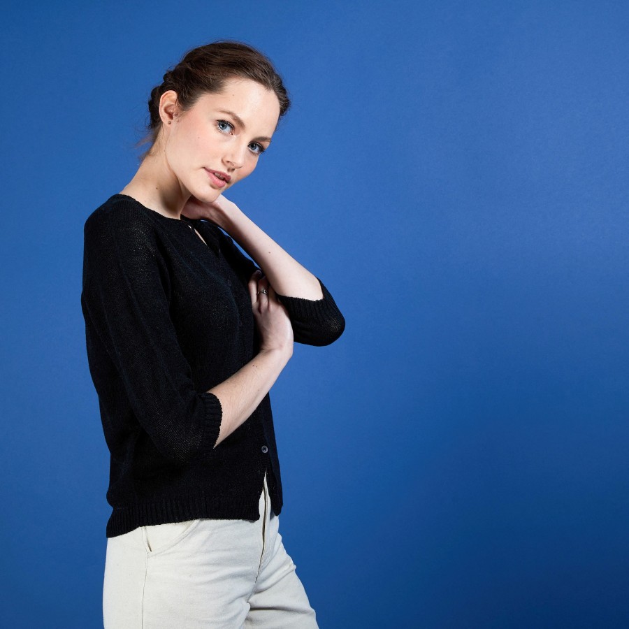 Women's crepe viscose cardigan - Boubou