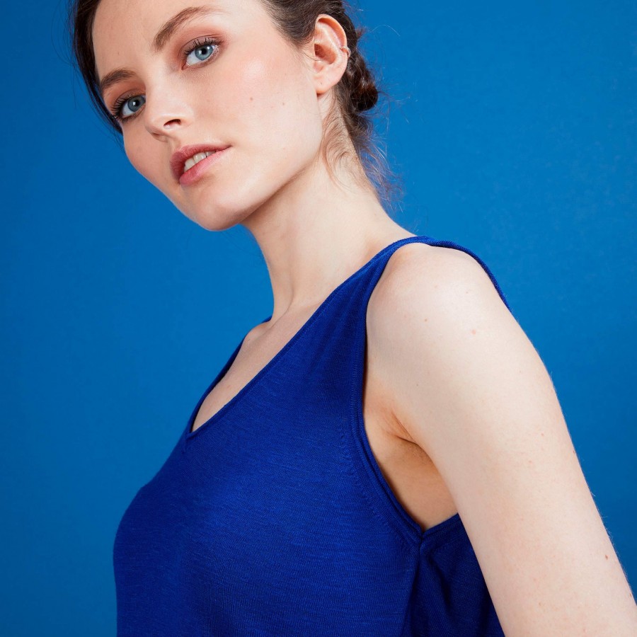 Flamed linen tank top - Boréal