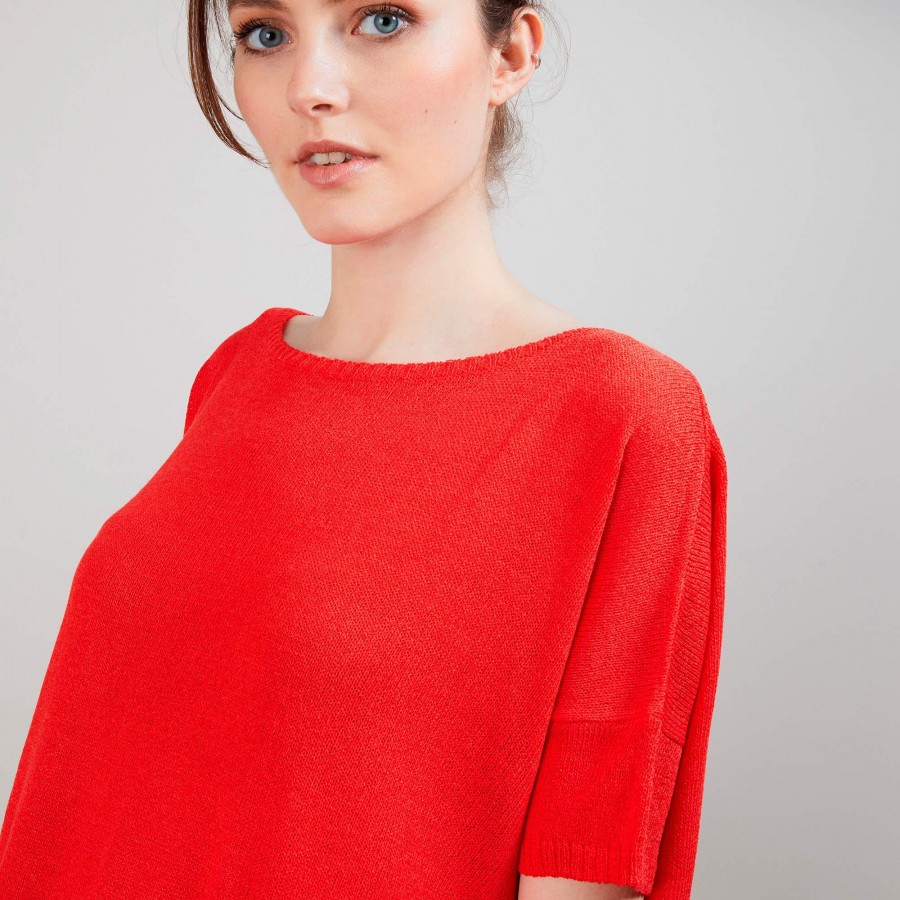 T-shirt col rond en viscose crepe - Bibiche