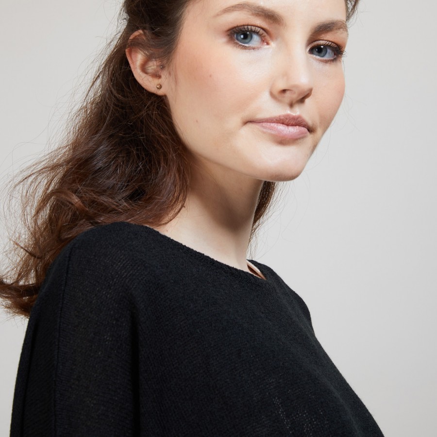 T-shirt col rond en viscose crepe - Bibiche