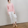 BLOVIS - PULL COL V  SOIE LAINE ET COTON