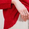 BLOVIS - PULL COL V  SOIE LAINE ET COTON