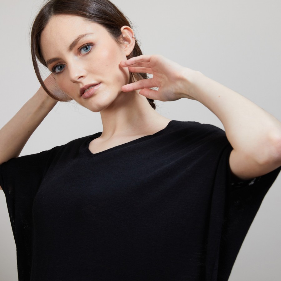 T-shirt long en lin flammé - Bil