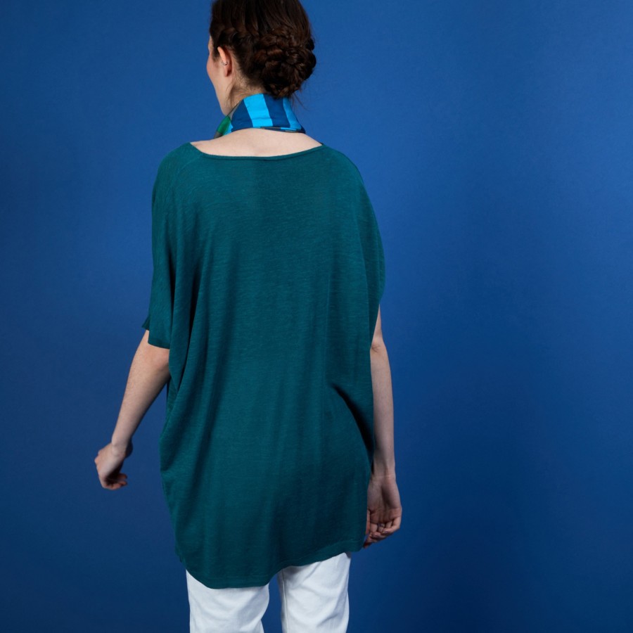 Long flamed linen T-shirt - Bil