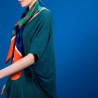 T-shirt long en lin flammé - Bil 6850 meleze - 21 Vert foncé