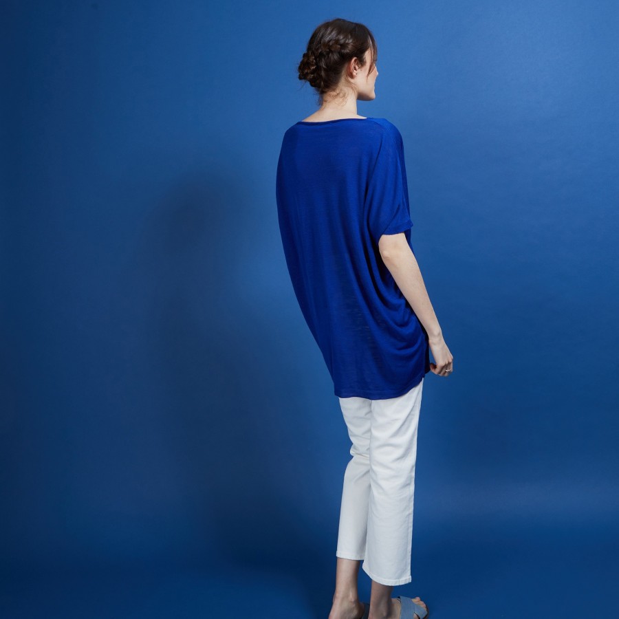 Long flamed linen T-shirt - Bil