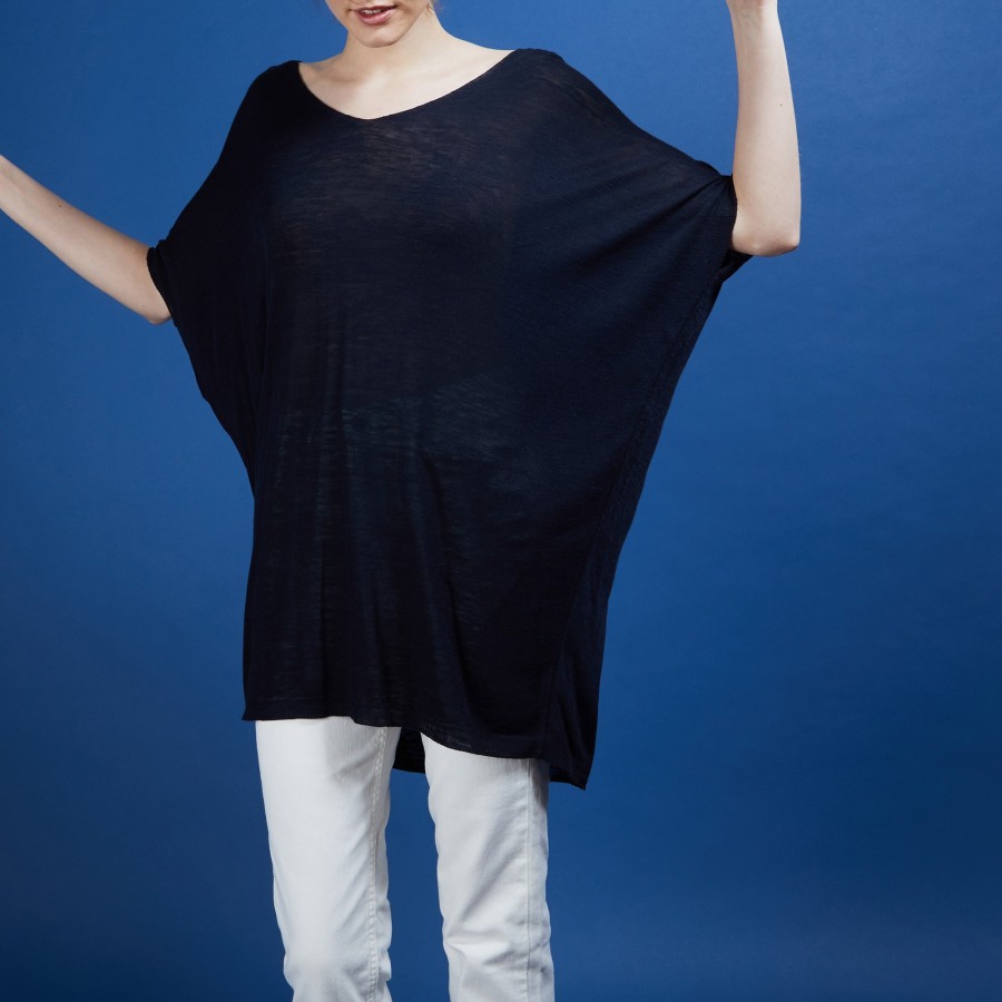 Long flamed linen T-shirt - Bil