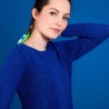 BENJI. PULL COL ROND LAINE ET COTON