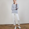 BENJI. PULL COL ROND LAINE ET COTON