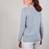 BENJI. PULL COL ROND LAINE ET COTON