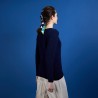 BENJI. PULL COL ROND LAINE ET COTON