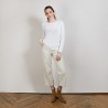 BENJI. PULL COL ROND LAINE ET COTON