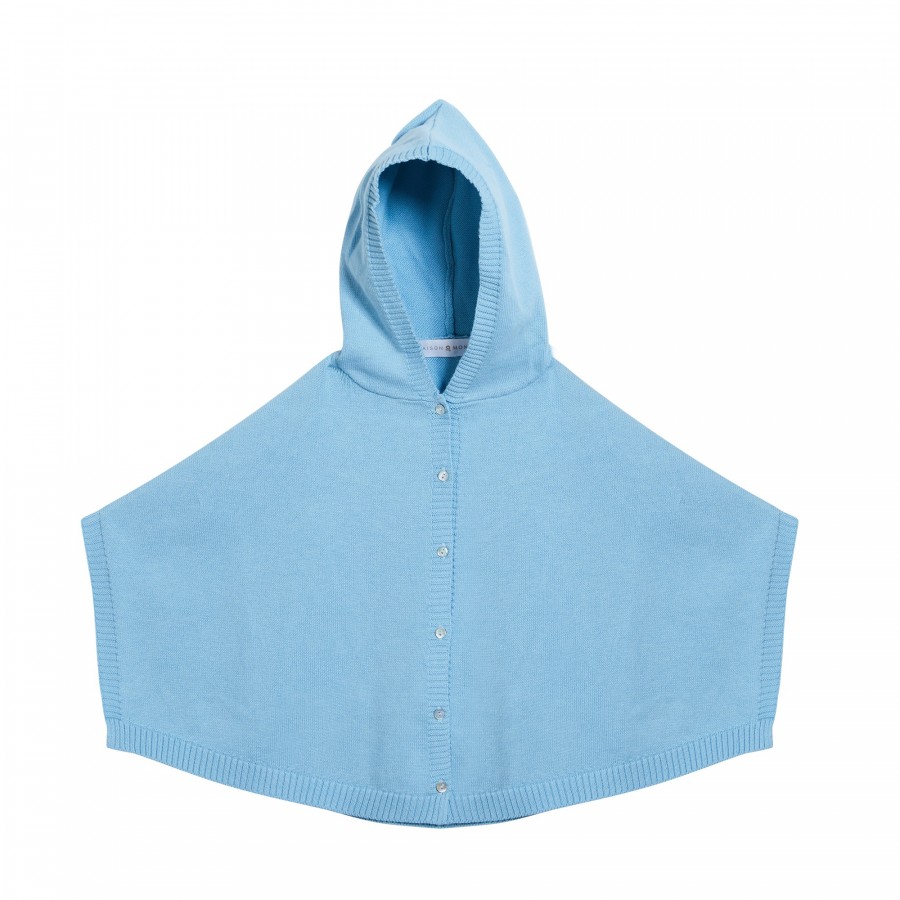 Baby poncho in 100% organic cotton - Flore