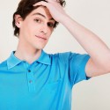 Polo manches courtes en Fil Lumière Vadim 2750 perruche - 06 Bleu moyen