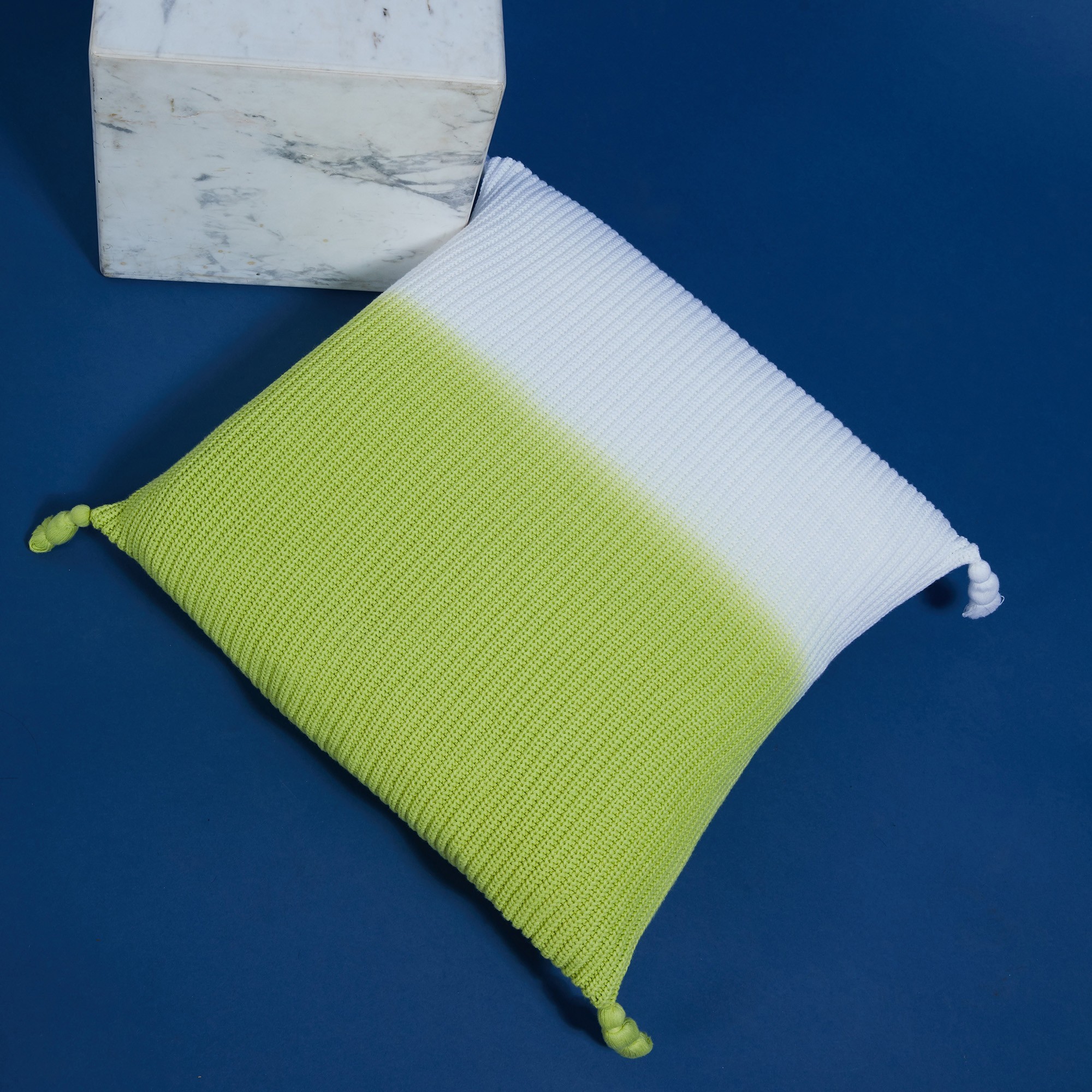 Coussin carré bicolors - Fauve