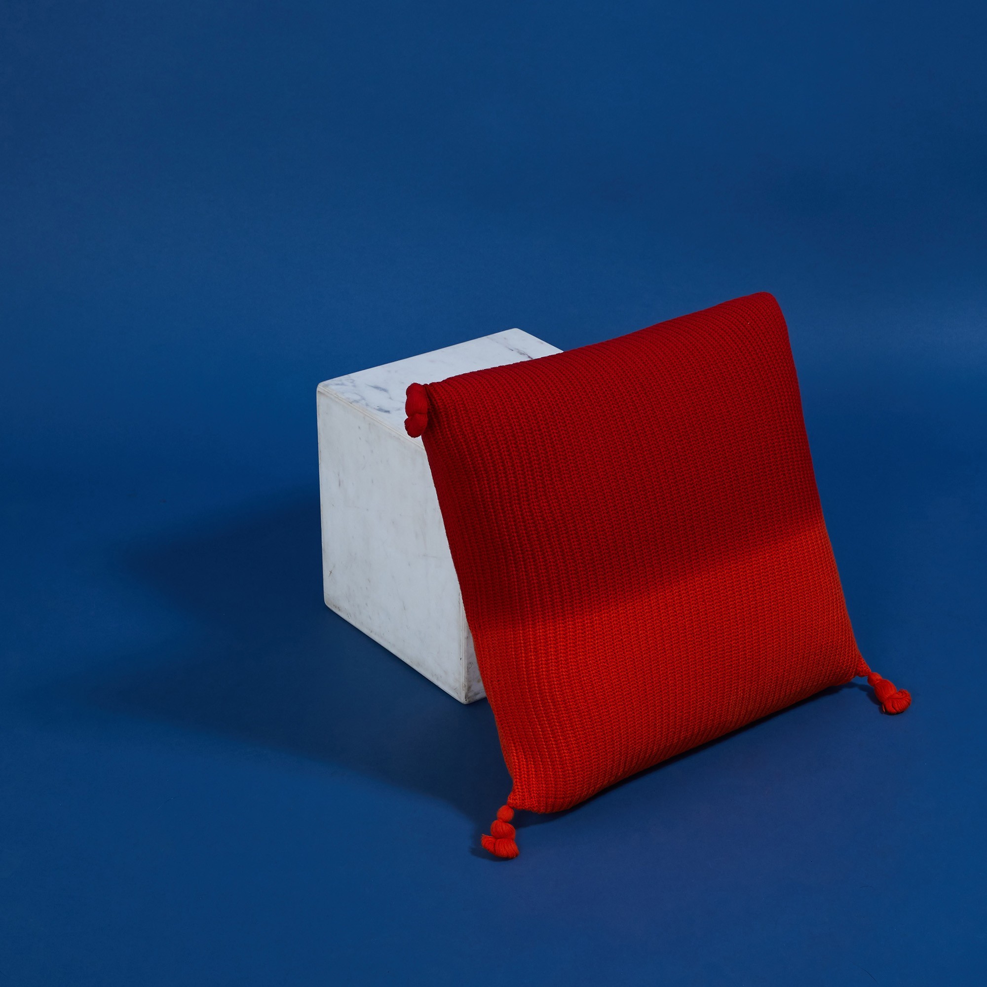 Coussin carré bicolors - Fauve