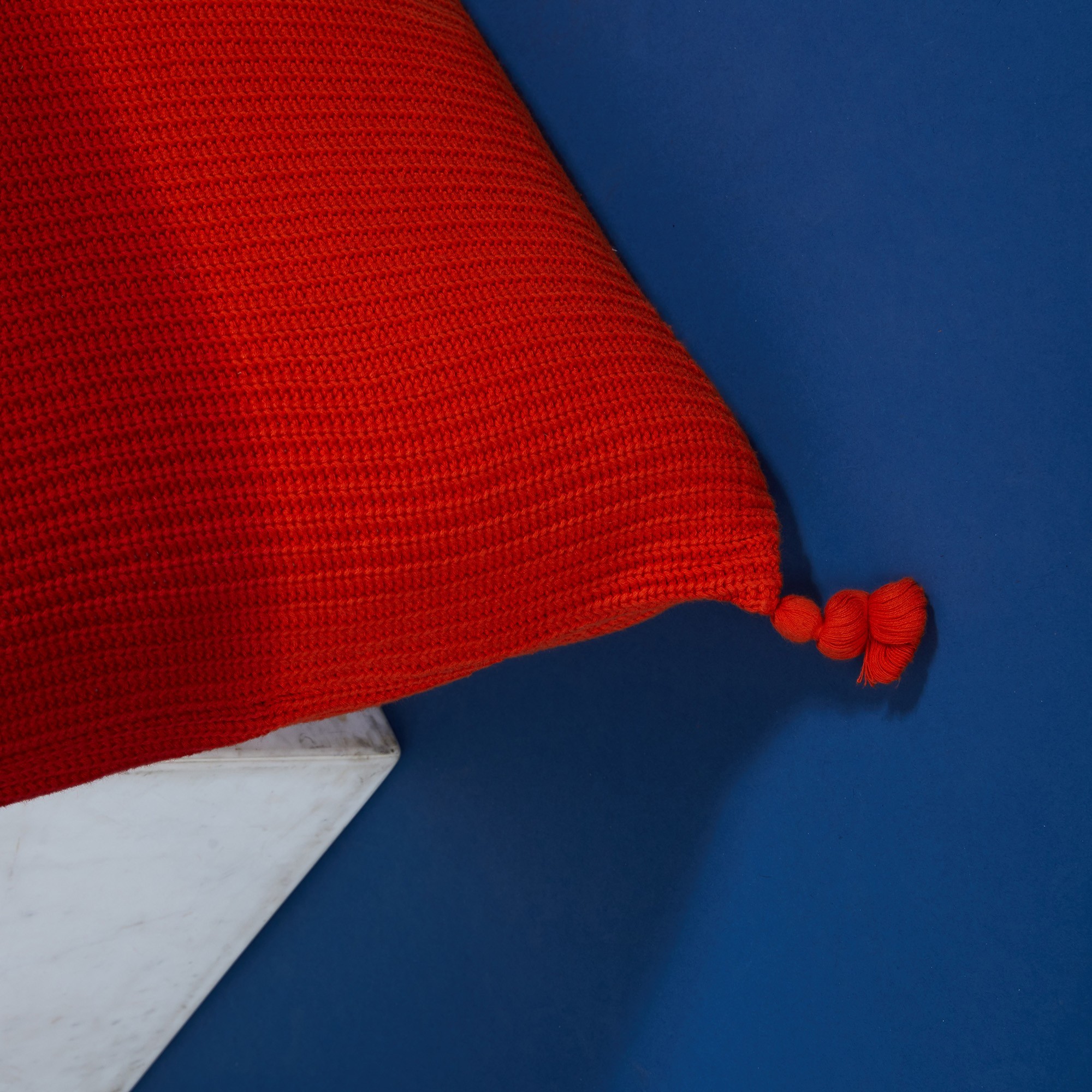 Coussin carré bicolors - Fauve