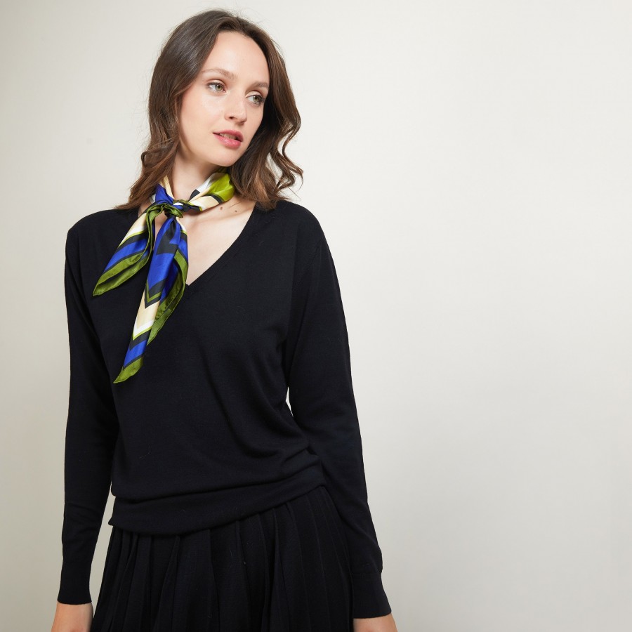 V-neck in merino wool - Arya