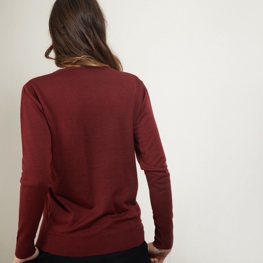 V-neck in merino wool - Arya