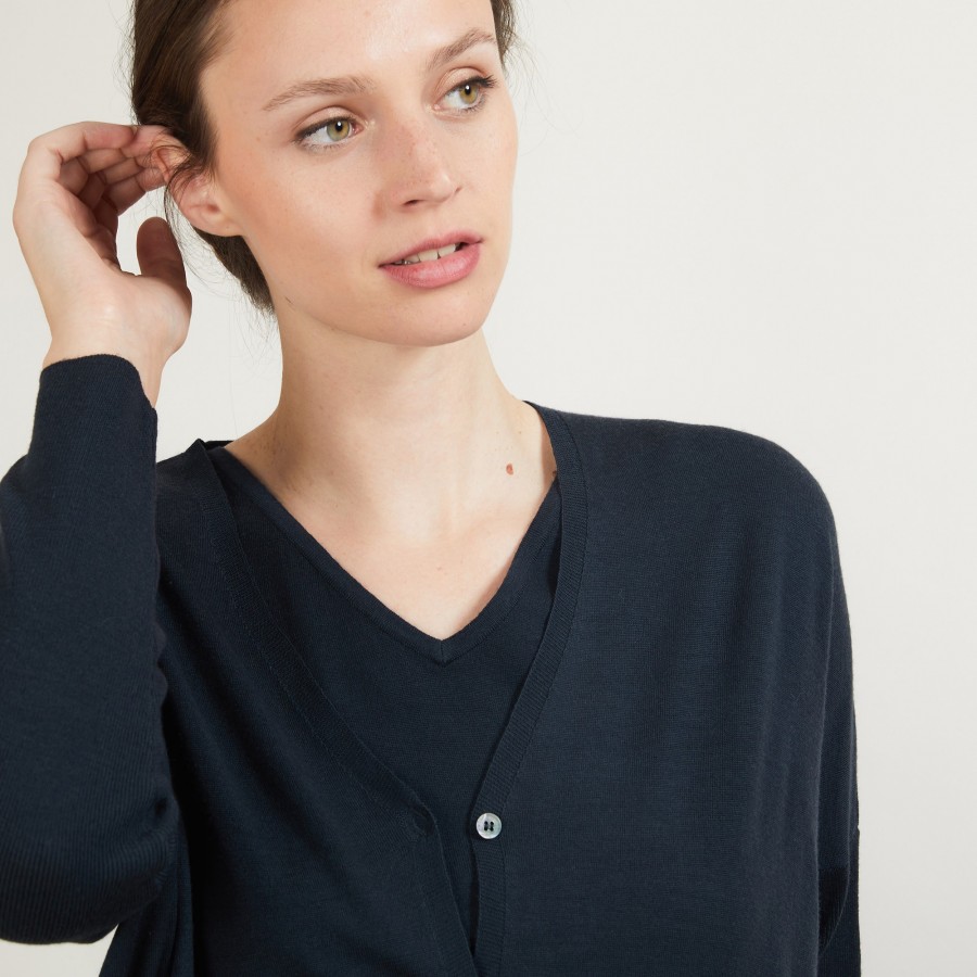 Oversized wool cardigan - Bonte