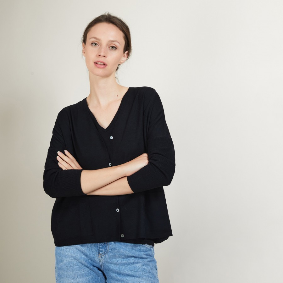 Oversized wool cardigan - Bonte