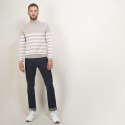 Striped wool sweater with high neck collar - Lazar