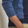 Pull bicolore en laine - Lasso 7147 baltique/marine - 05 Bleu marine
