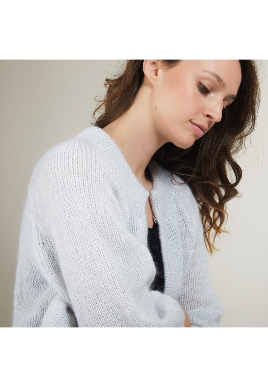 Mohair cardigan with pockets - Gilie