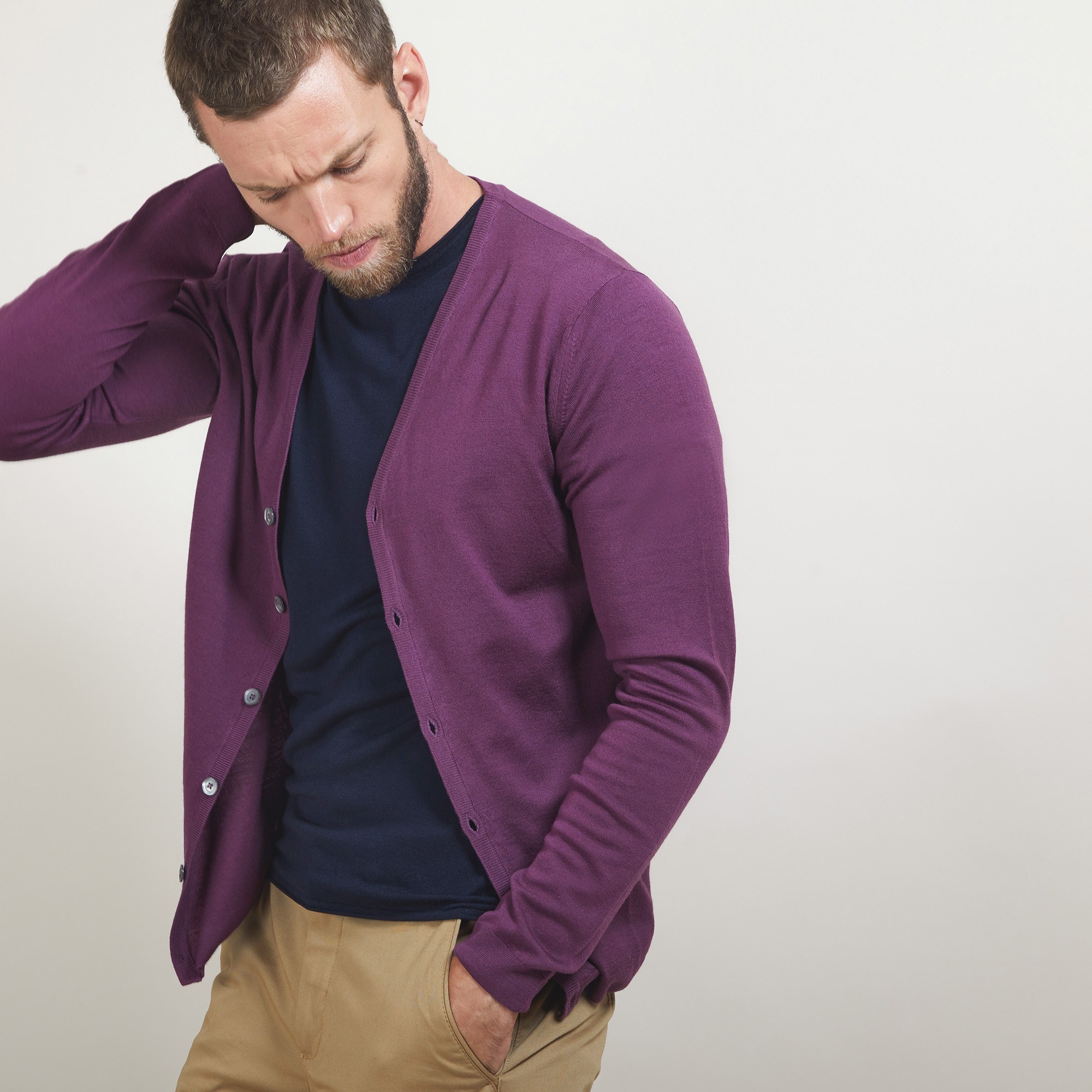Buttoned wool cardigan - Brad