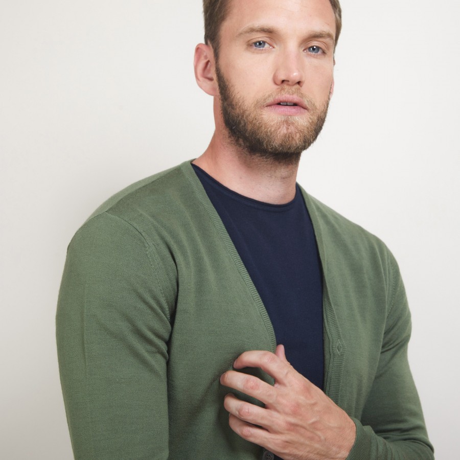 Buttoned wool cardigan - Etienne