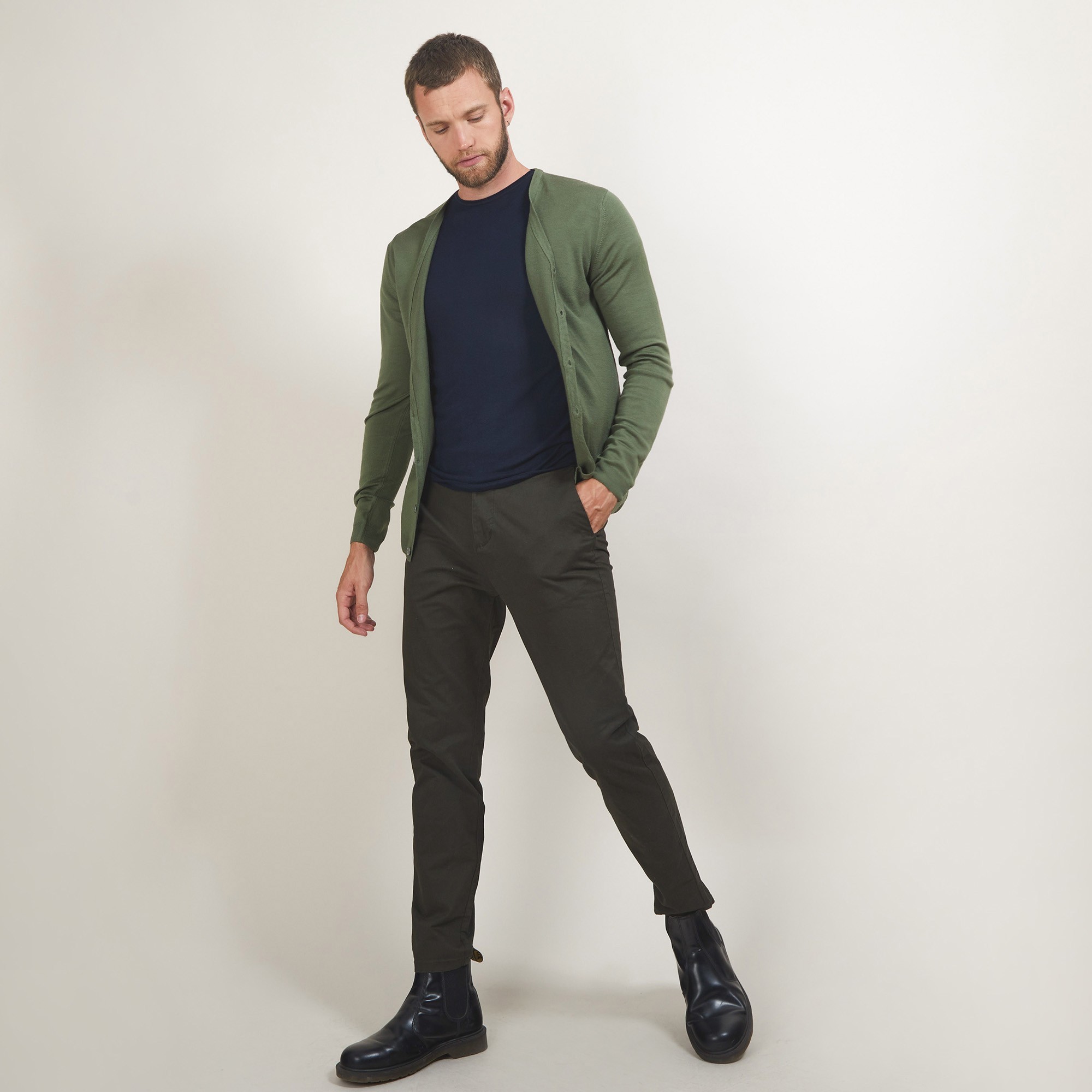 Buttoned wool cardigan - Brad