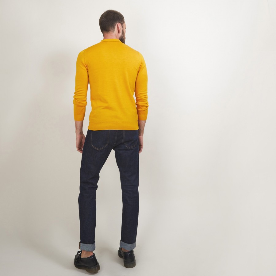 Pull col polo en laine mérinos - Eni