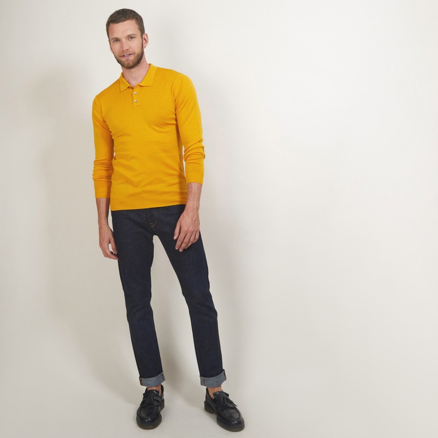 Pull col polo en laine mérinos - Eni